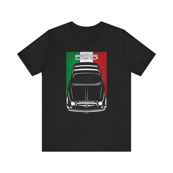 Abarth 595 EsseEsse 1968-1972 T-shirt - Italy Flag Shirt Black by Auto Art Apparel