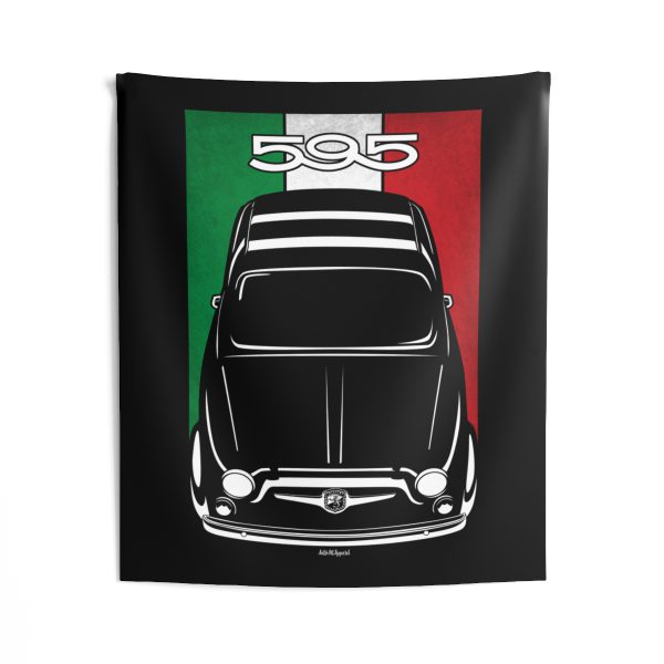 Abarth 595 EsseEsse 1968-1972 Tapestry - Italy Flag Wall Art 50 x 60 inch by Auto Art Apparel