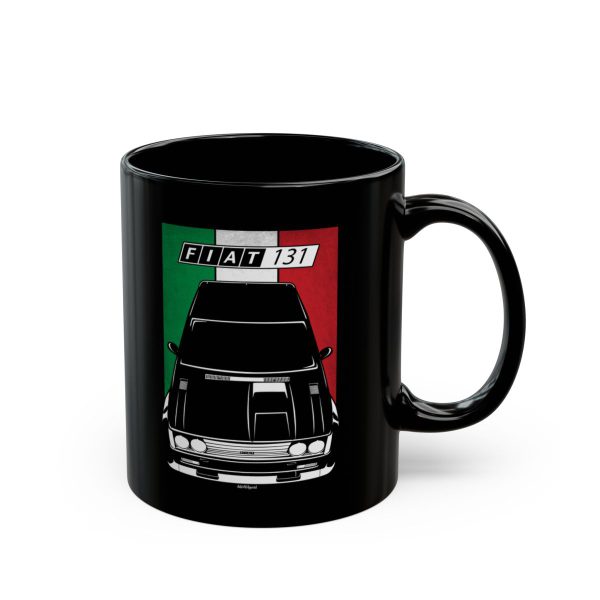 Abarth Fiat 131 Mug - Italy Flag Coffee Mug 11 oz by Auto Art Apparel