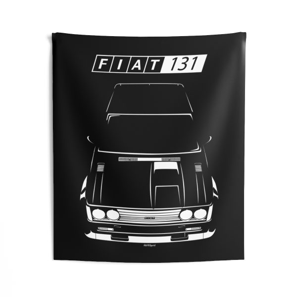 Abarth Fiat 131 Tapestry 50 x 60 inch by Auto Art Apparel