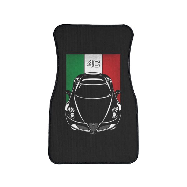 Alfa Romeo 4C Car Mat - Italy Flag Floor Mats Front Carpet Floor Mats by Auto Art Apparel