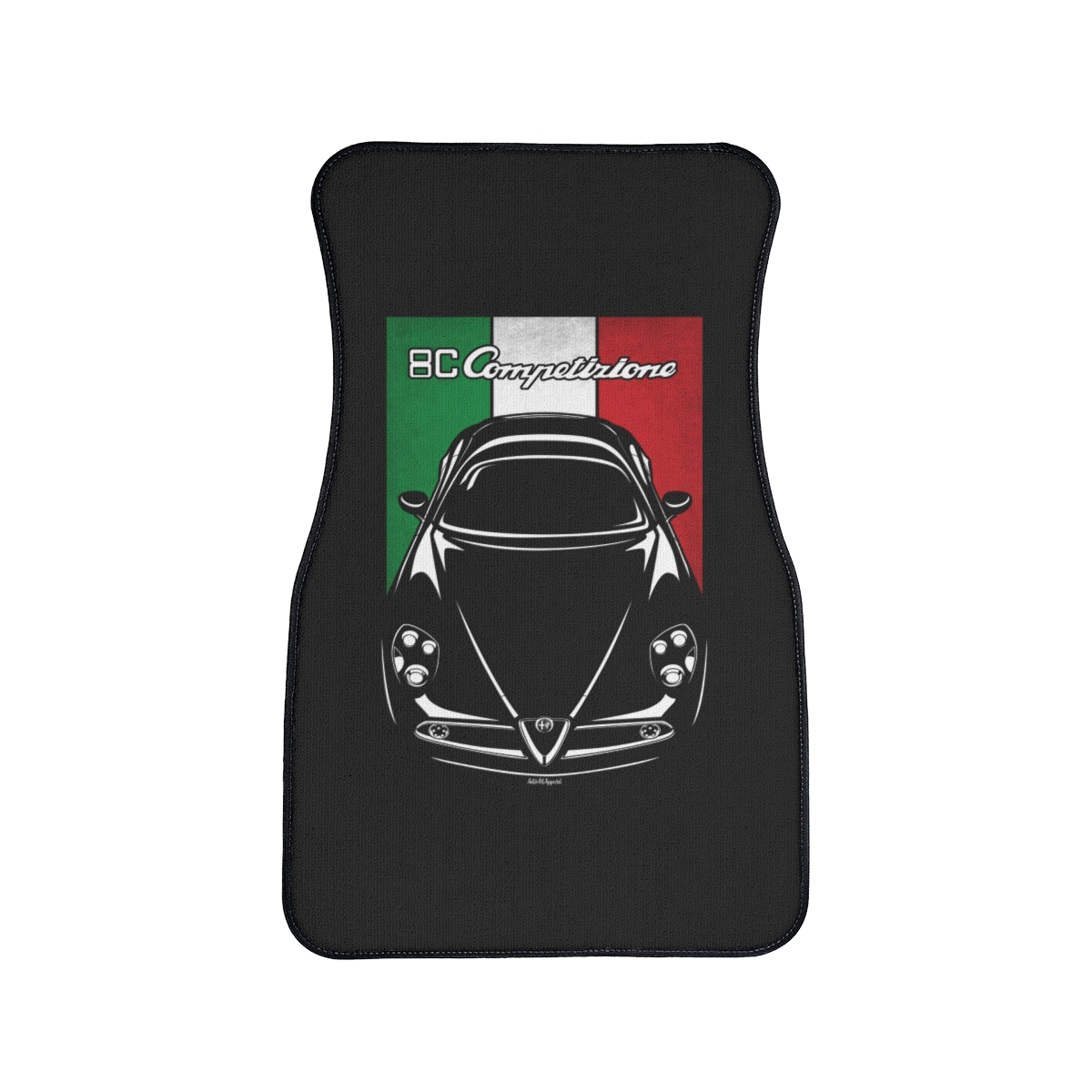 Alfa Romeo 8C Competizione Car Mat - Italy Flag Floor Mats Front Carpet Floor Mats by Auto Art Apparel