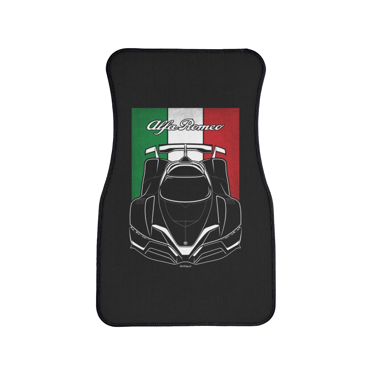 Alfa Romeo 8C R Tazio Car Mat - Italy Flag Floor Mats Front Carpet Floor Mats by Auto Art Apparel