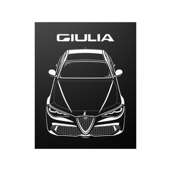 Alfa Romeo Giulia 2023-2024 Poster 16 x 20 inch by Auto Art Apparel