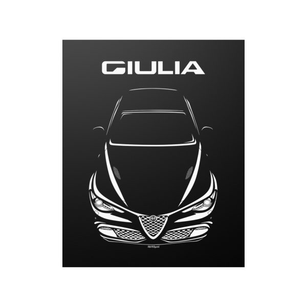 Alfa Romeo Giulia Quadrifoglio Poster 16 x 20 inch by Auto Art Apparel