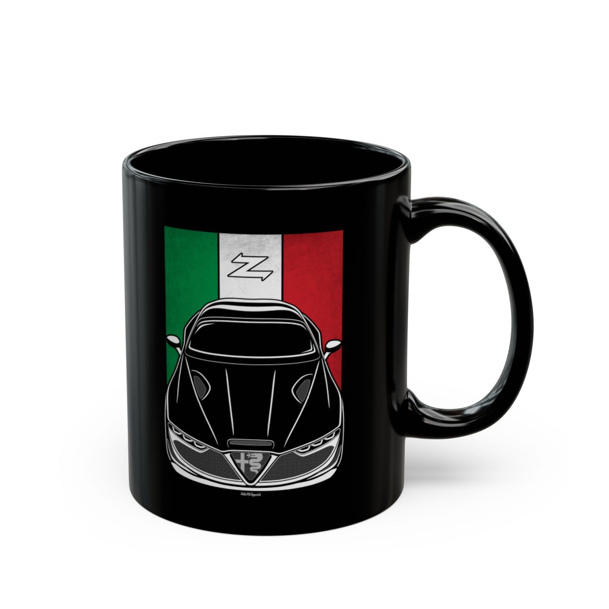 Alfa Romeo Giulia SWB Zagato Mug - Italy Flag Coffee Mug 11 oz by Auto Art Apparel