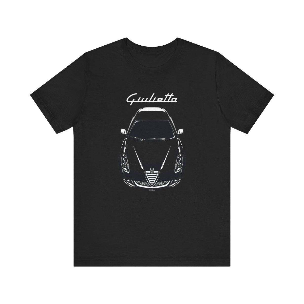 Alfa Romeo Giulietta 2011-2012 T-shirt Black by Auto Art Apparel
