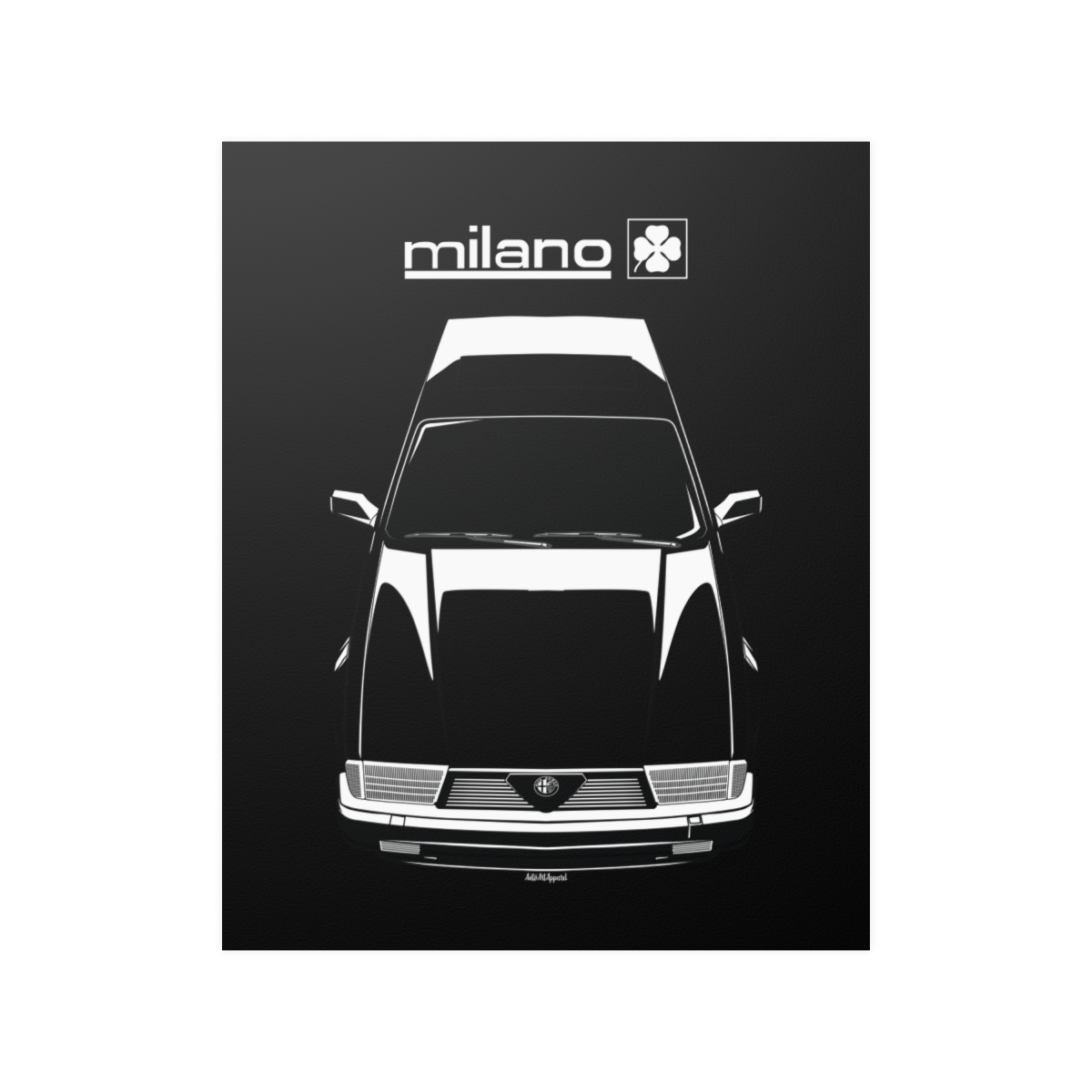Alfa Romeo Milano Quadrifoglio Verde Poster 16 x 20 inch by Auto Art Apparel