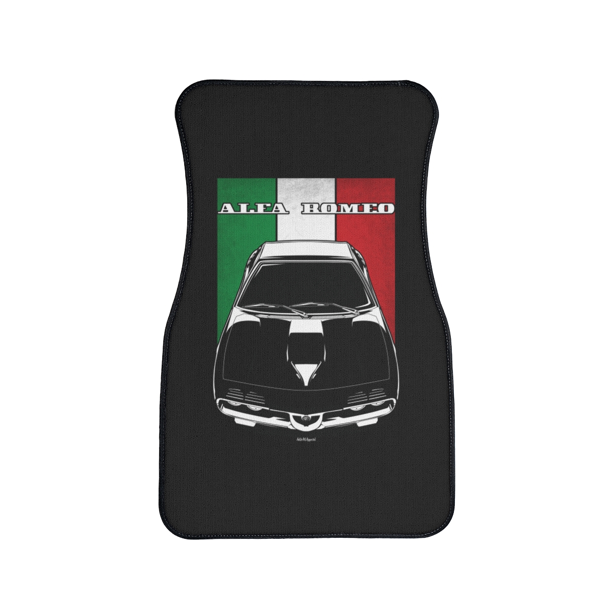 Alfa Romeo Montreal Car Mat - Italy Flag Floor Mats Front Carpet Floor Mats by Auto Art Apparel