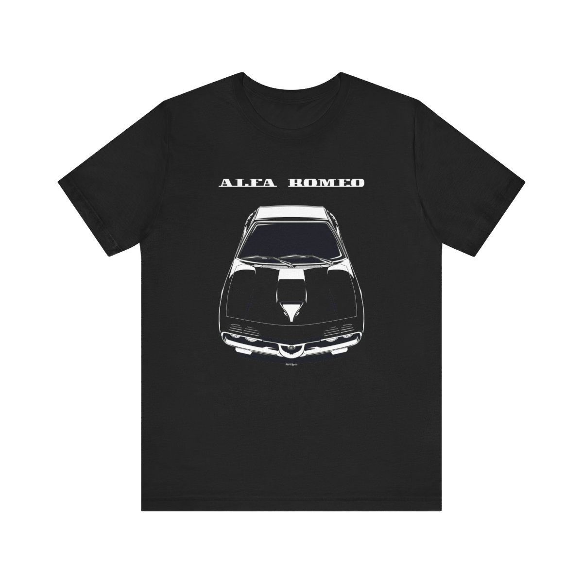Alfa Romeo Montreal T-shirt Black by Auto Art Apparel