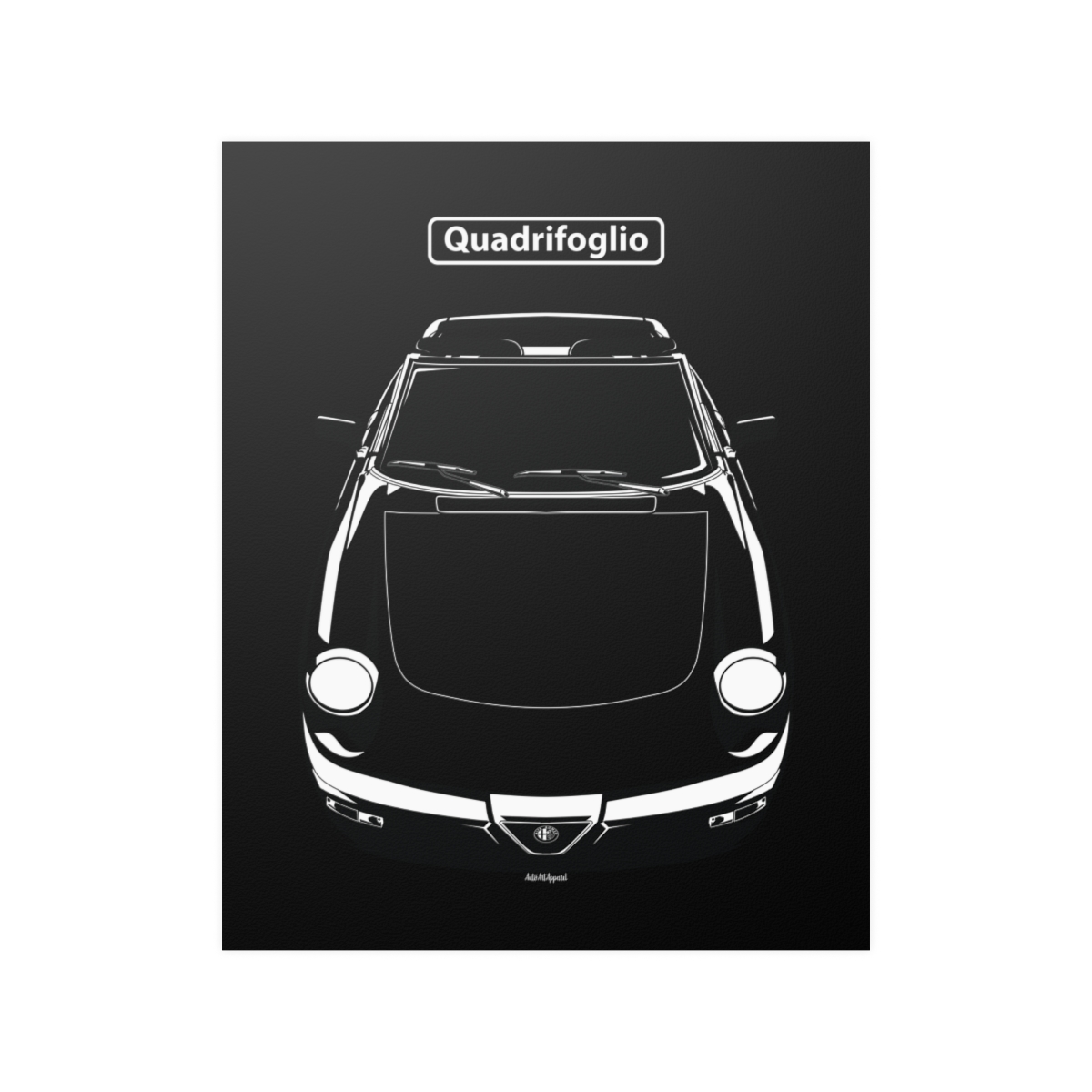 Alfa Romeo Quadrifoglio Poster 16 x 20 inch by Auto Art Apparel
