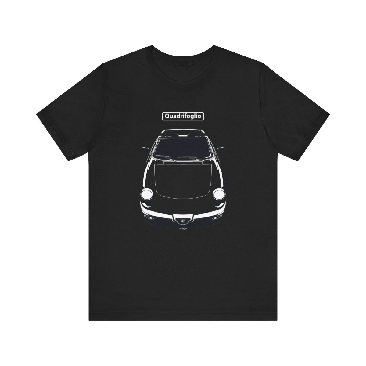 Alfa Romeo Quadrifoglio T-shirt Black by Auto Art Apparel
