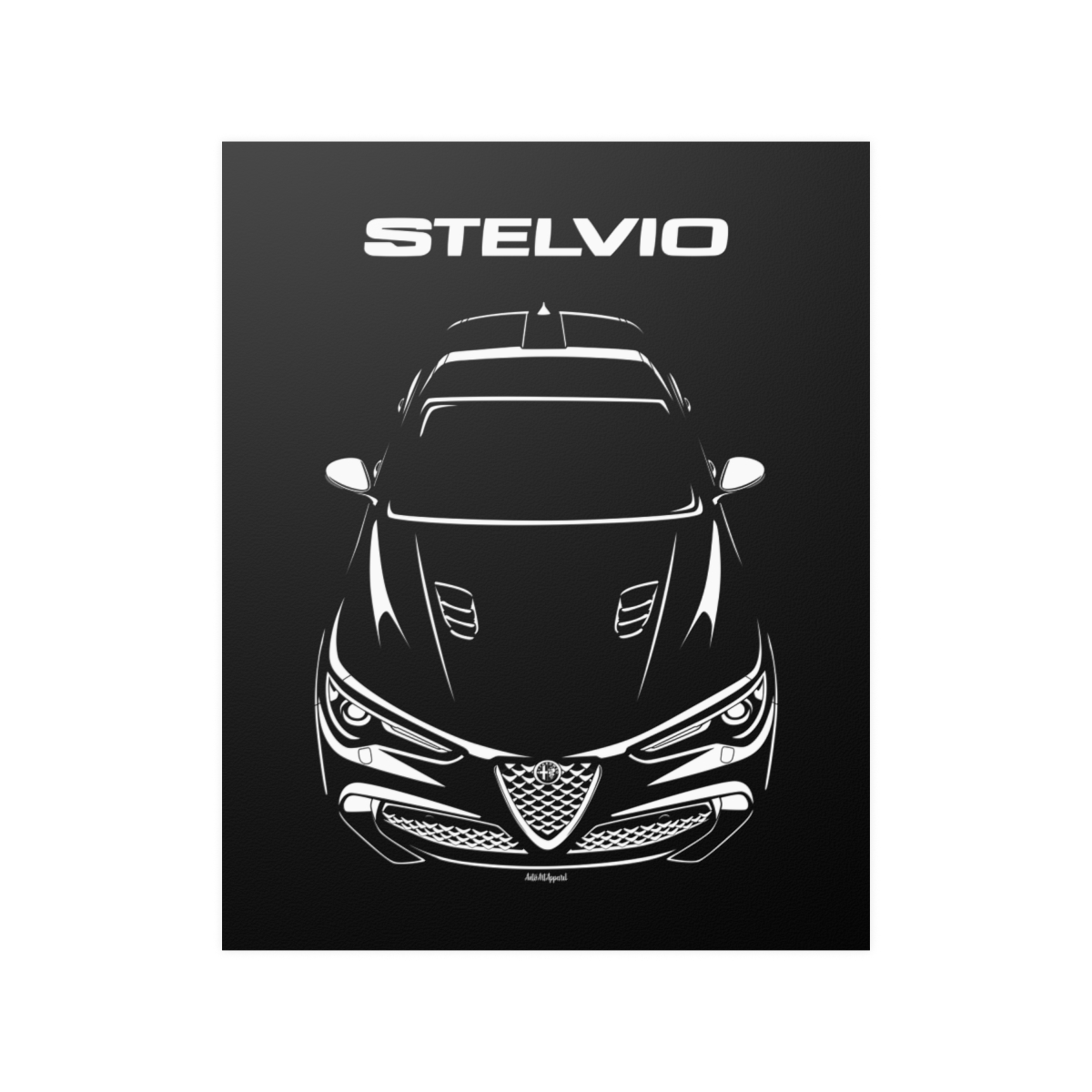 Alfa Romeo Stelvio 2017-2022 Poster 16 x 20 inch by Auto Art Apparel