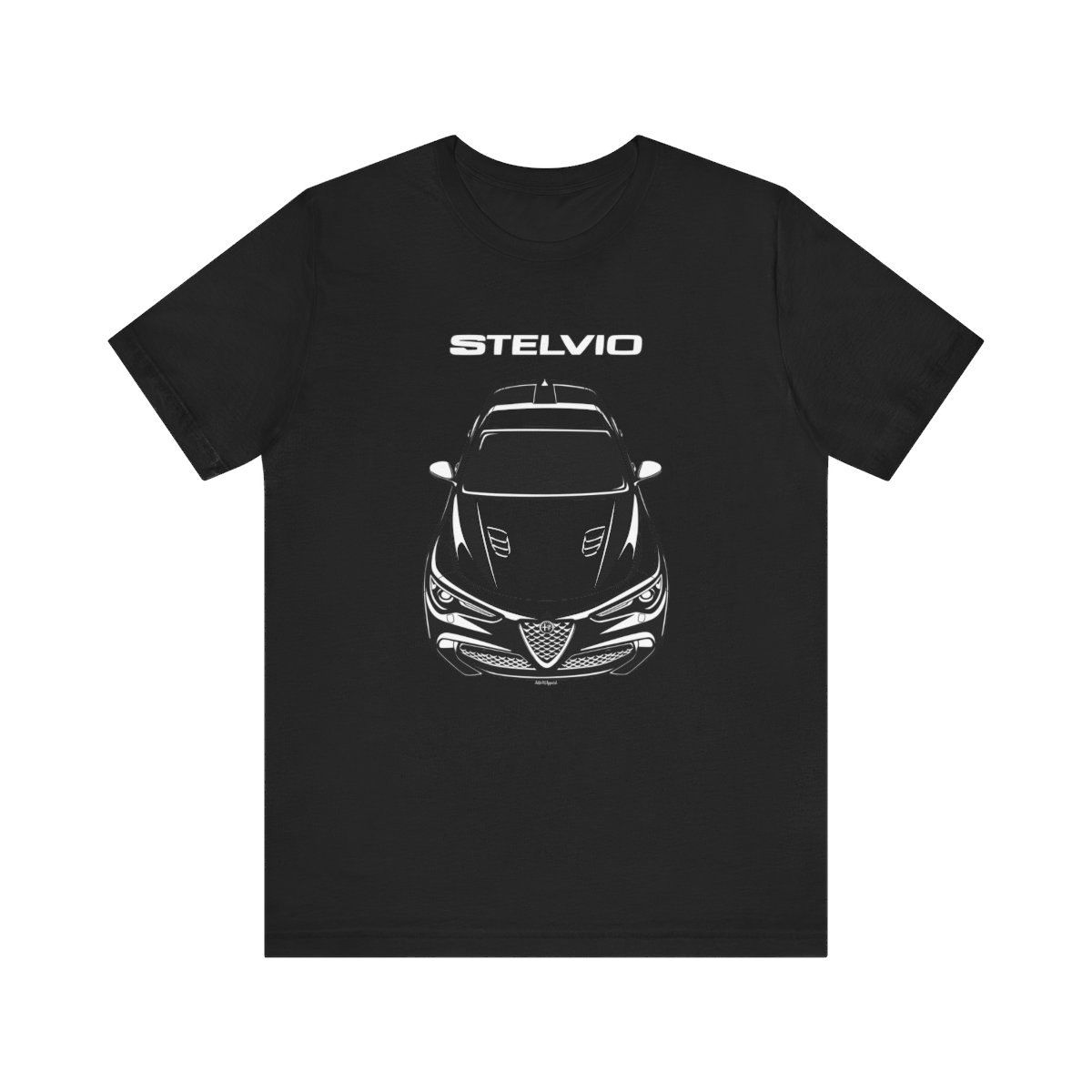 Alfa Romeo Stelvio 2017-2022 T-shirt Black by Auto Art Apparel