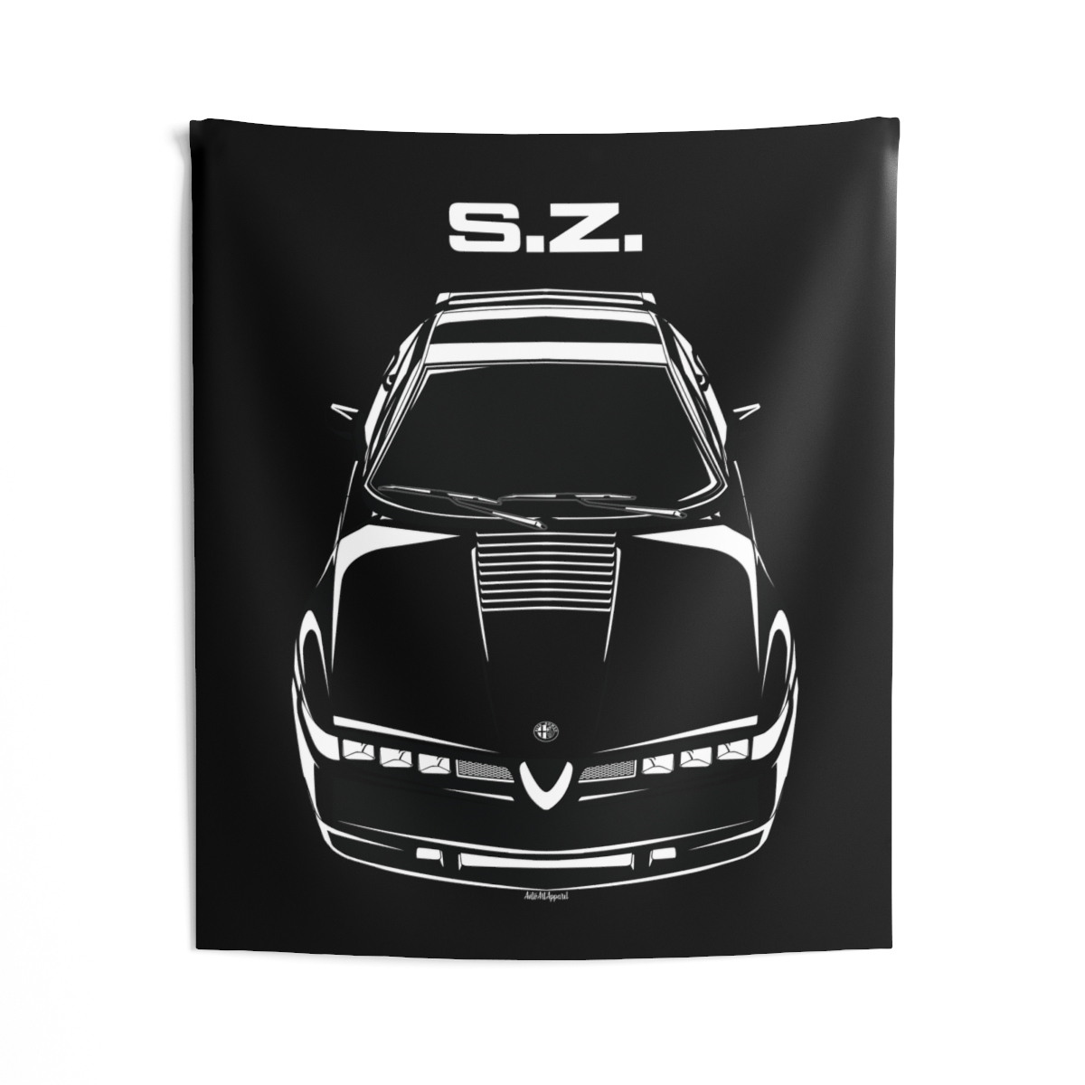 Alfa Romeo SZ Sprint Zagato 1990 Tapestry 50 x 60 inch by Auto Art Apparel