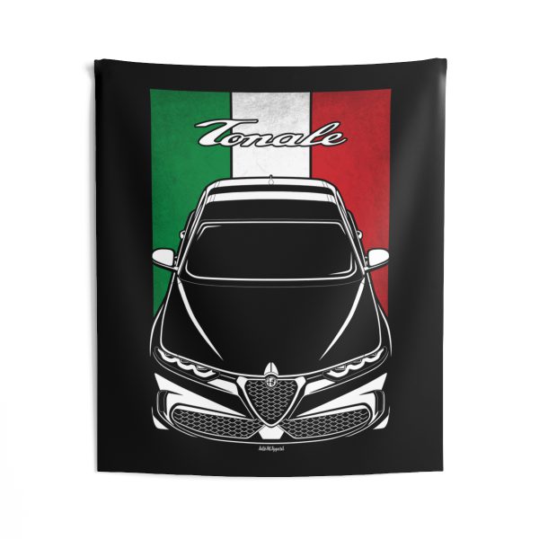 Alfa Romeo Tonale Tapestry - Italy Flag Wall Art 50 x 60 inch by Auto Art Apparel