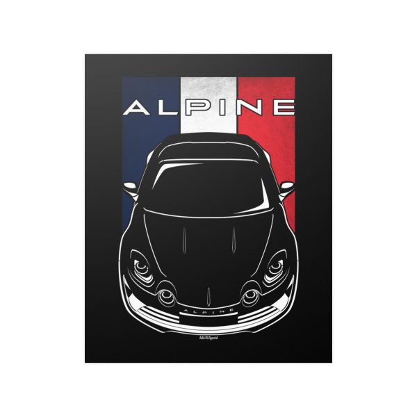 Alpaine A110 2017 2024 Poster - France Flag Print 16 x 20 inch by Auto Art Apparel
