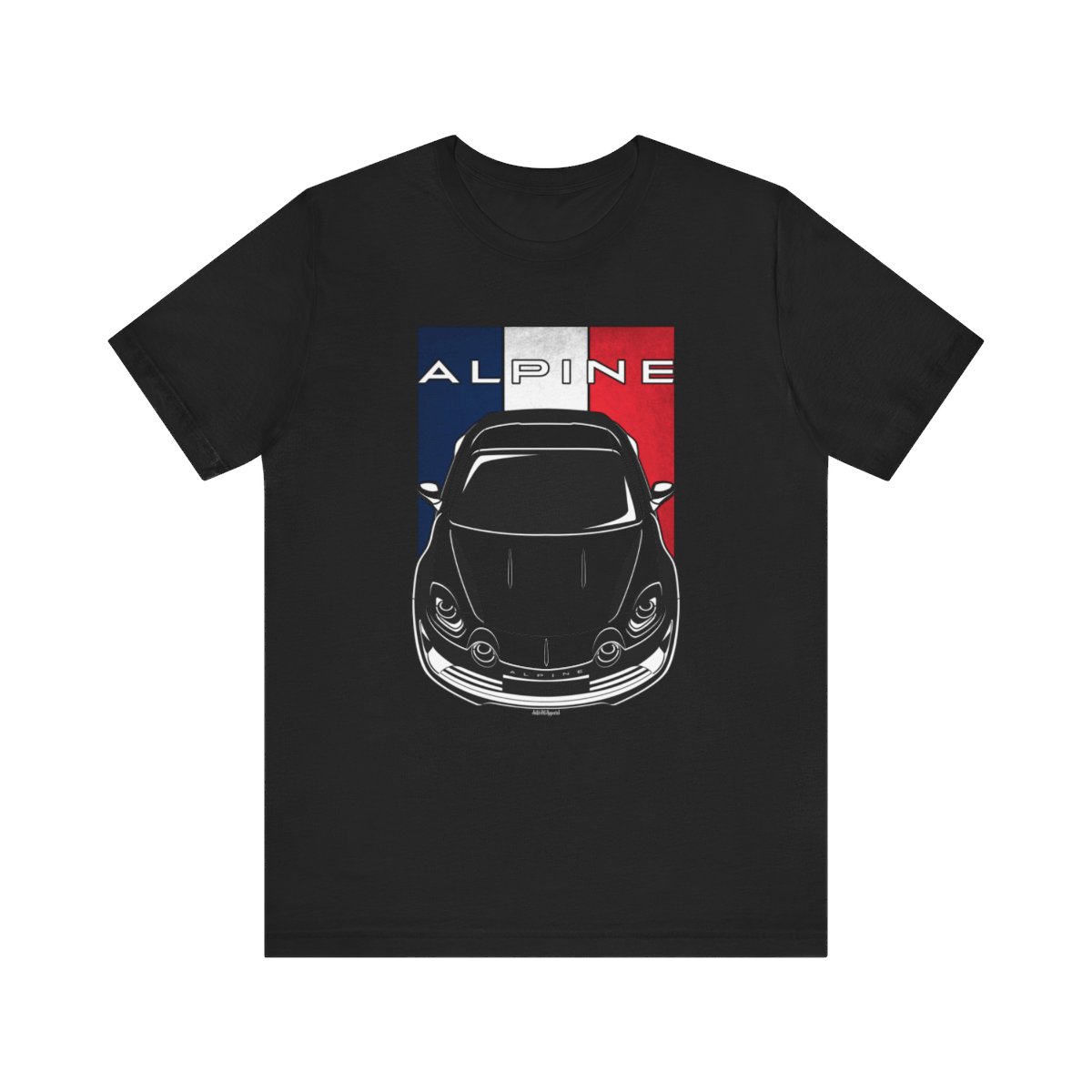 Alpaine A110 2017 2024 T-shirt - France Flag Shirt Black by Auto Art Apparel