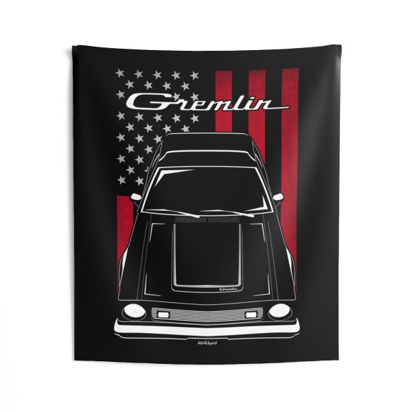 AMC Gremlin Tapestry - US Flag Wall Art 50 x 60 inch by Auto Art Apparel