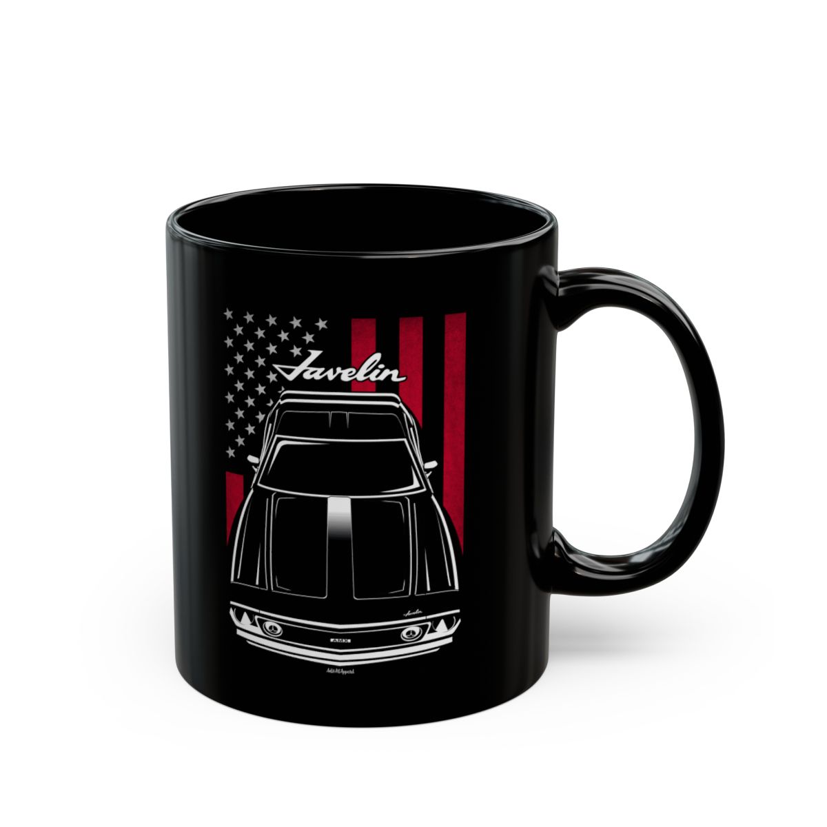 AMC Javelin AMX Mug - US Flag Coffee Mug 11 oz by Auto Art Apparel