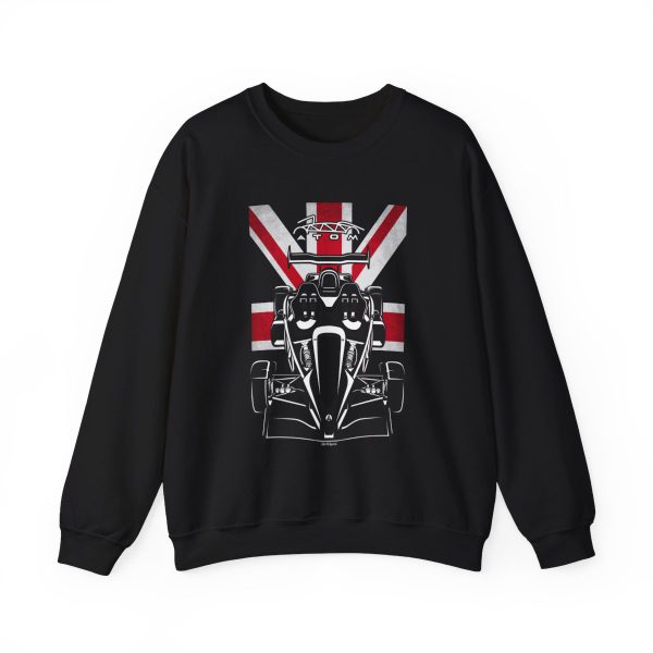 Ariel Atom 500 V8 Sweatshirt - UK Flag Crewneck Black by Auto Art Apparel