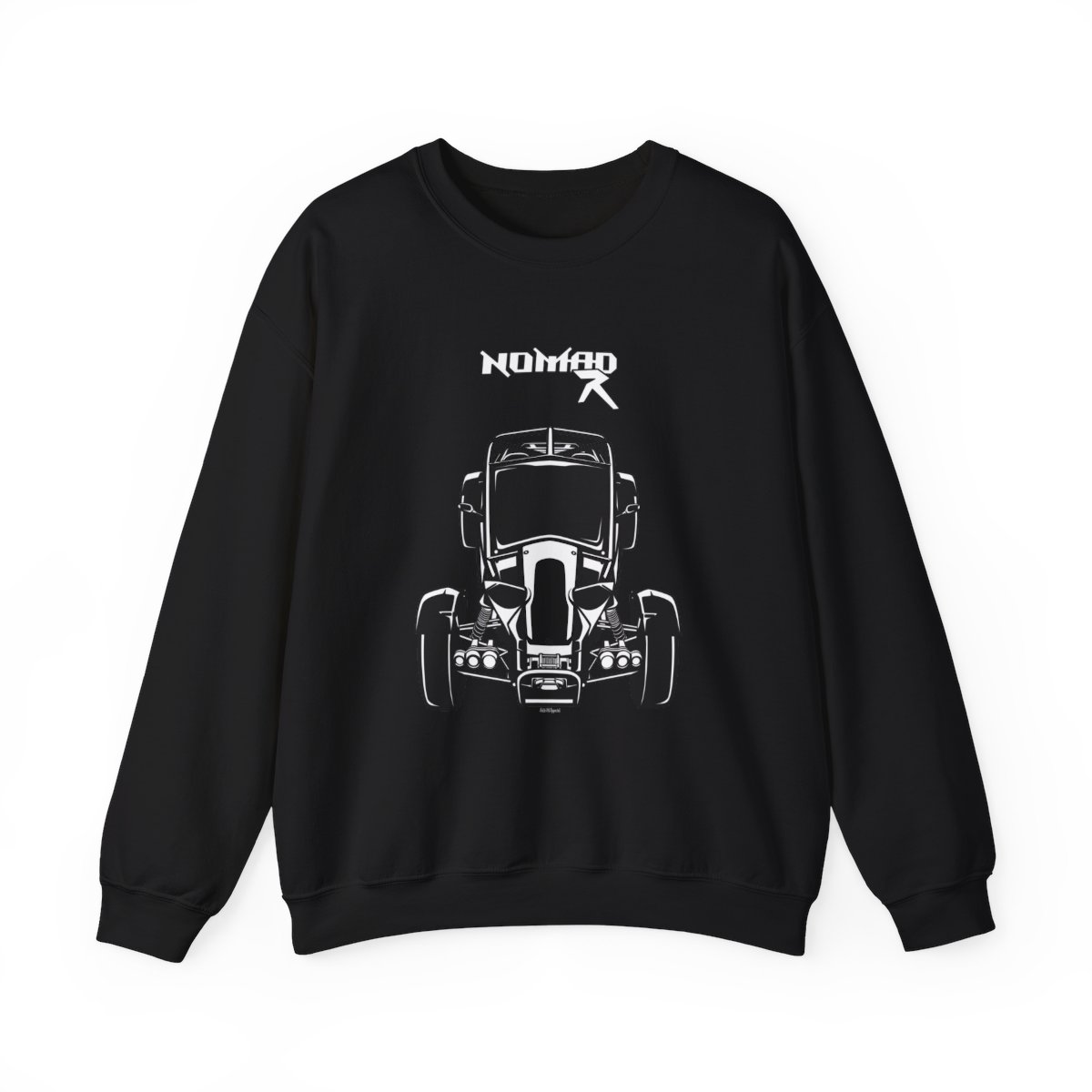 Ariel Nomad R Crewneck Sweatshirt Black by Auto Art Apparel
