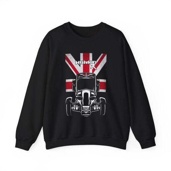 Ariel Nomad R Sweatshirt - UK Flag Crewneck Black by Auto Art Apparel