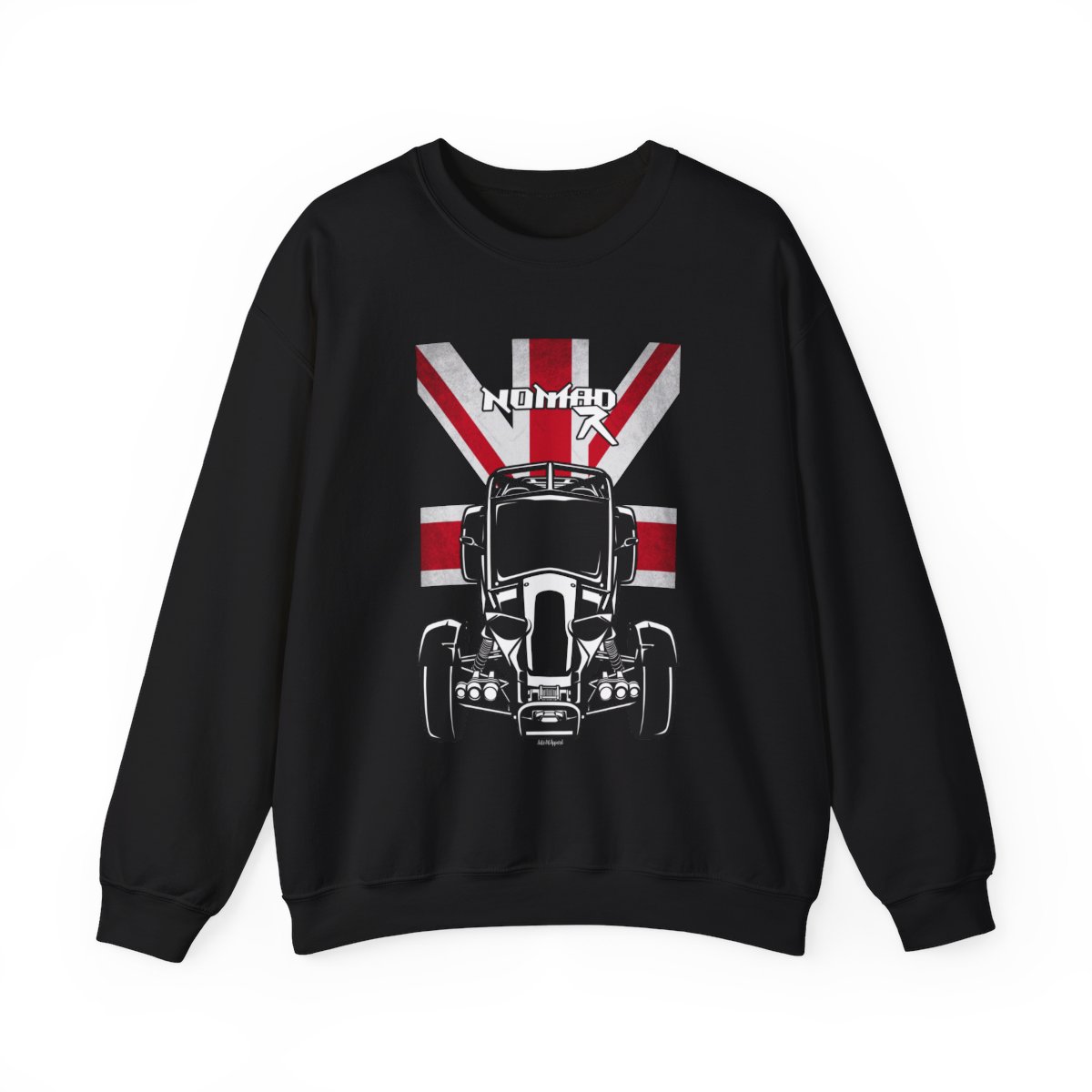 Ariel Nomad R Sweatshirt - UK Flag Crewneck Black by Auto Art Apparel