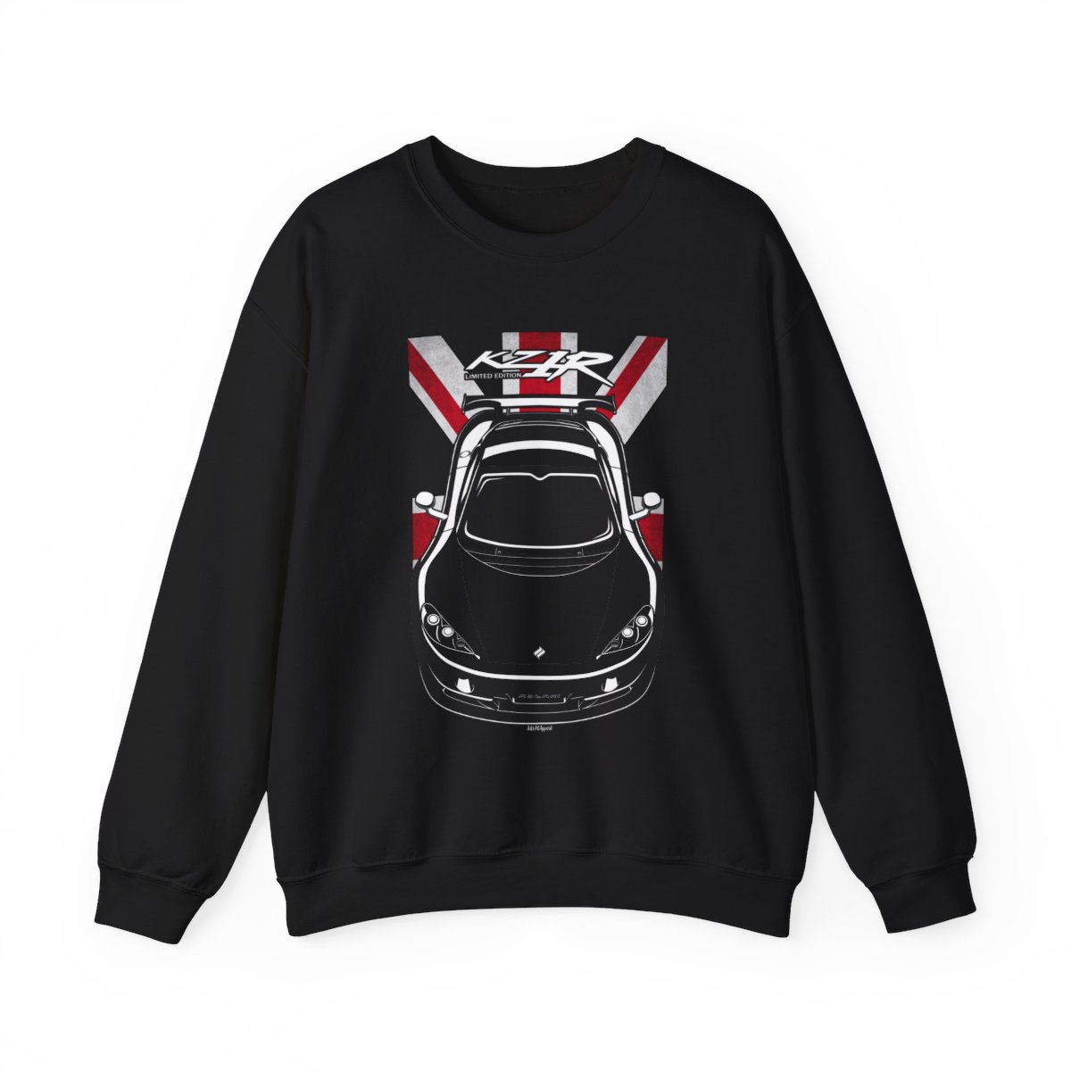 Ascari KZ1R Sweatshirt - UK Flag Crewneck Black by Auto Art Apparel