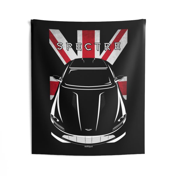 Aston Martin DB10 Tapestry - UK Flag Wall Art 50 x 60 inch by Auto Art Apparel