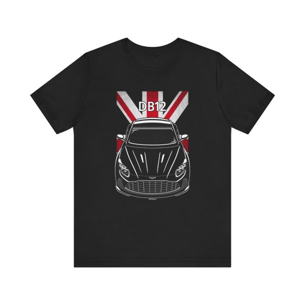 Aston Martin DB12 T-shirt - UK Flag Shirt by Auto Art Apparel