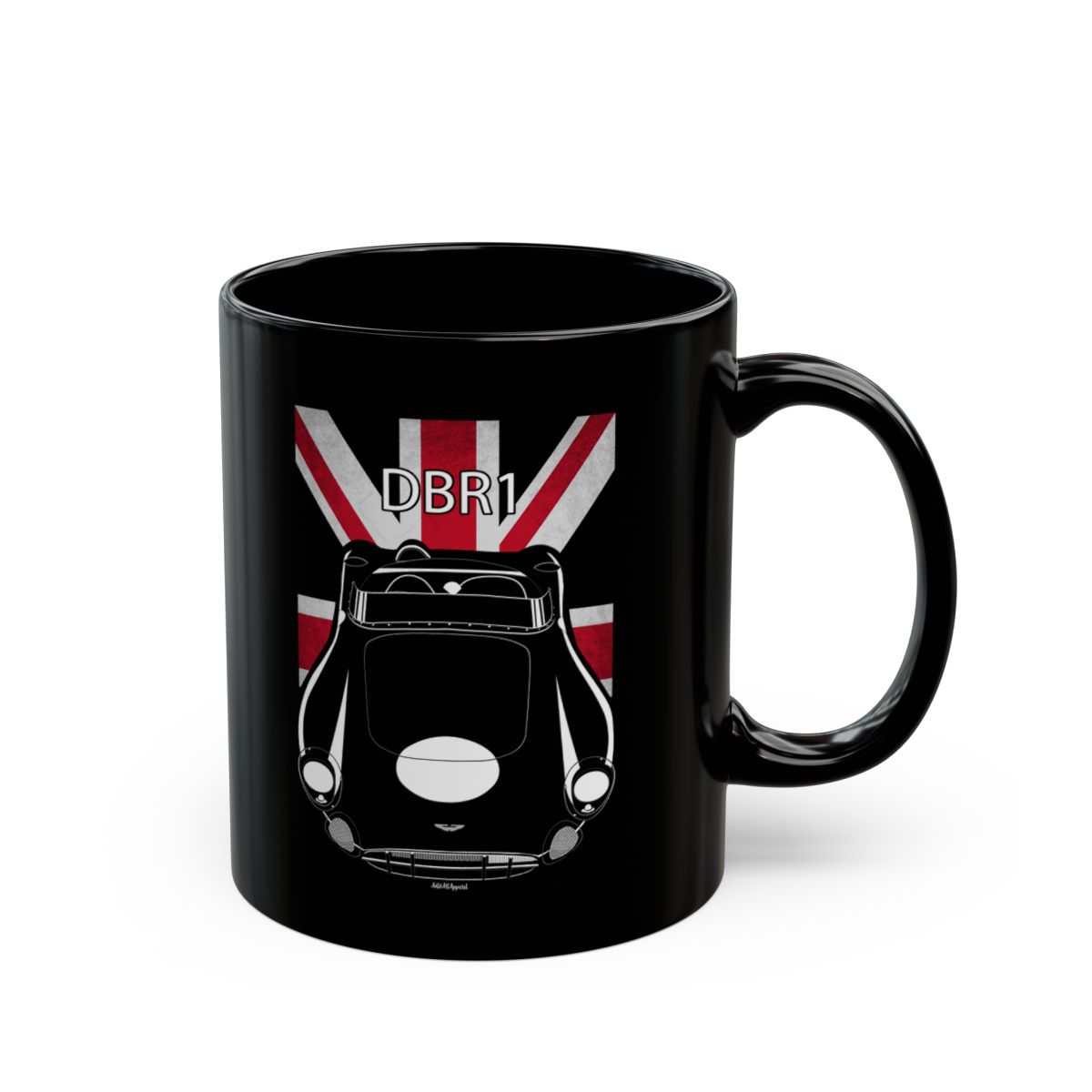 Aston Martin DBR1 Mug - UK Flag Coffee Mug 11 oz by Auto Art Apparel