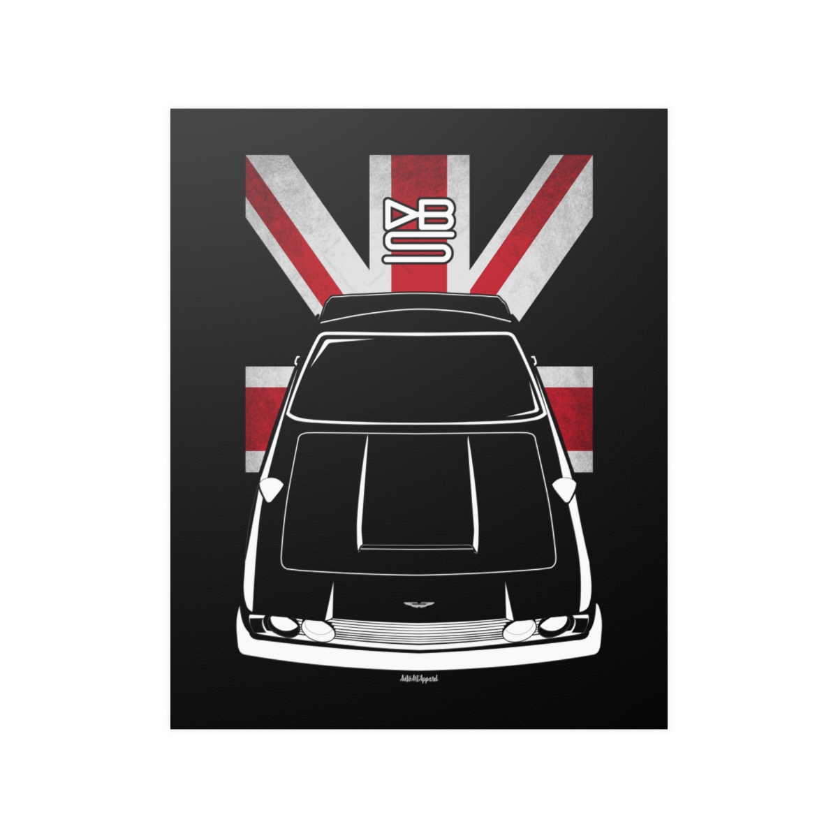 Aston Martin DBS Poster - UK Flag Print 16 x 20 inch by Auto Art Apparel