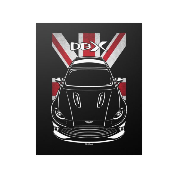 Aston Martin DBX Poster - UK Flag Print 16 x 20 inch by Auto Art Apparel
