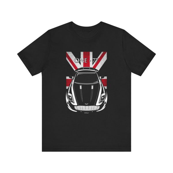 Aston Martin One 77 T-shirt - UK Flag Shirt by Auto Art Apparel