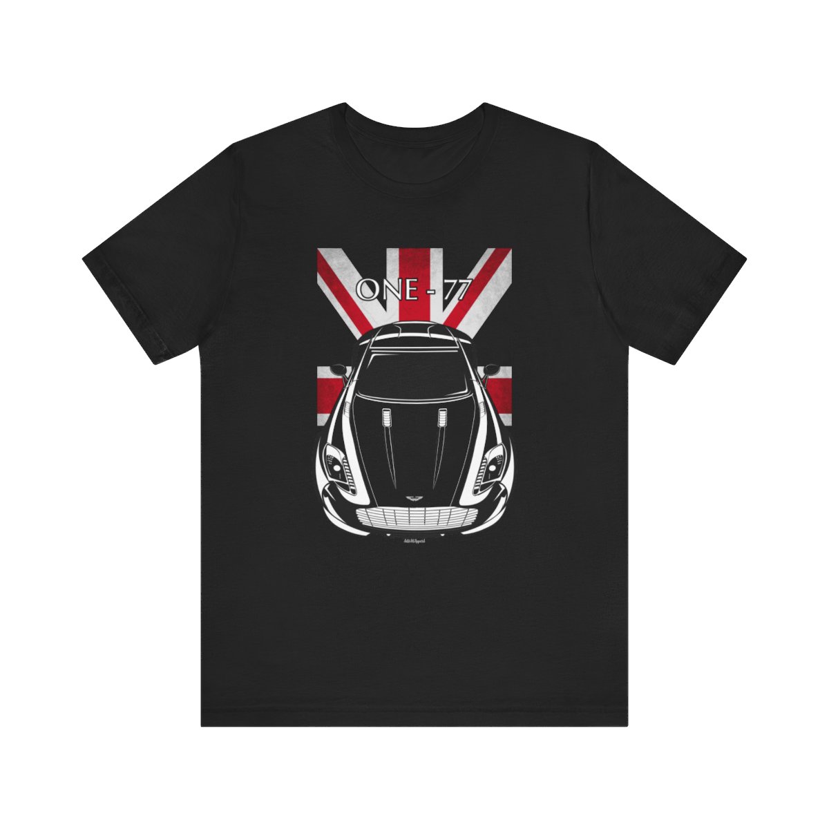 Aston Martin One 77 T-shirt - UK Flag Shirt by Auto Art Apparel
