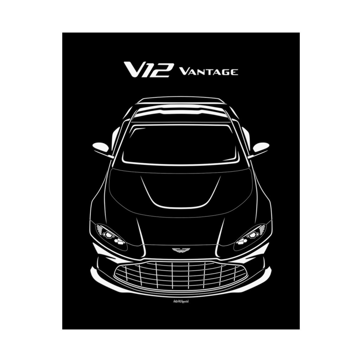 Aston Martin V12 Vantage 2022-2024 Poster 16 x 20 inch by Auto Art Apparel