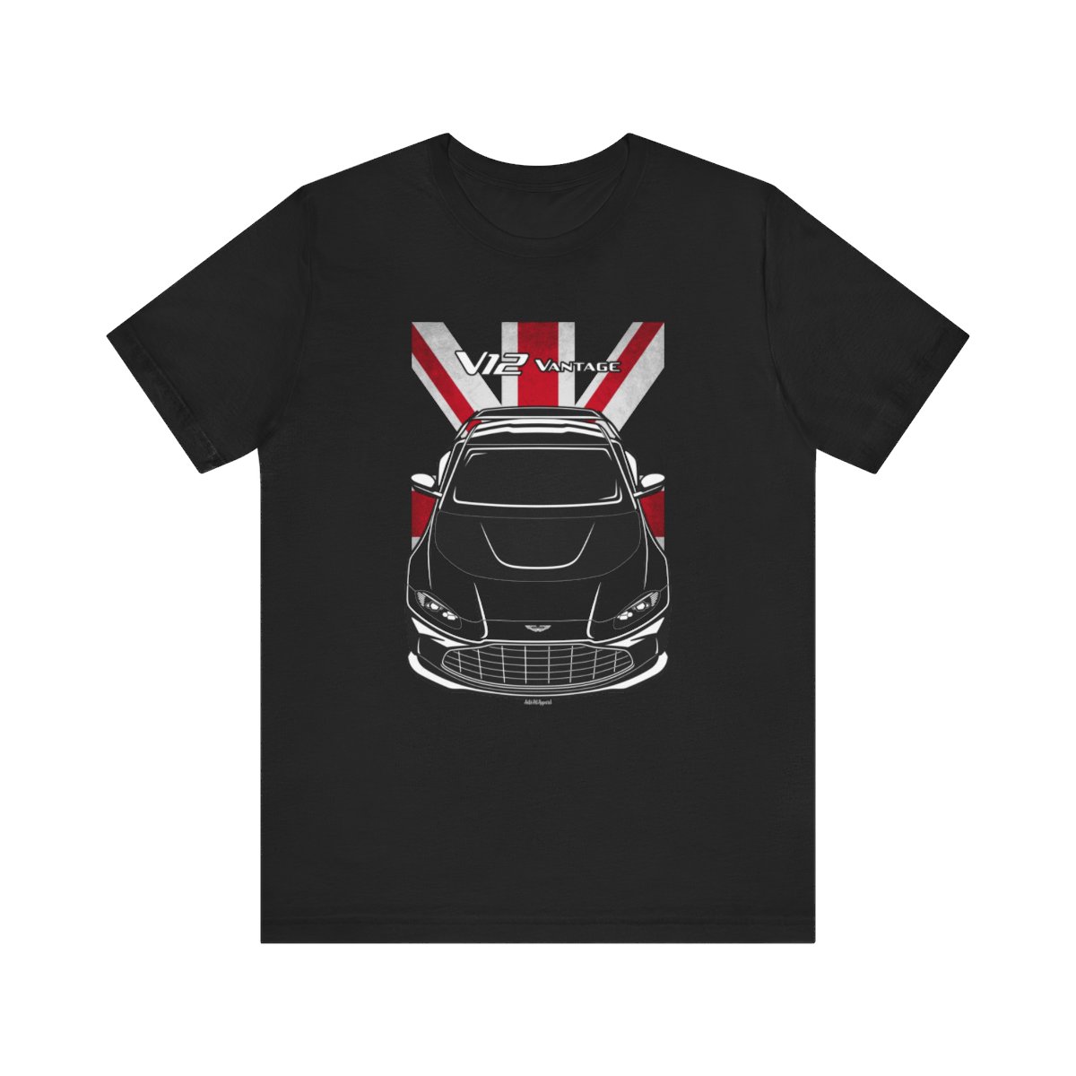 Aston Martin V12 Vantage 2022-2024 T-shirt - UK Flag Shirt by Auto Art Apparel