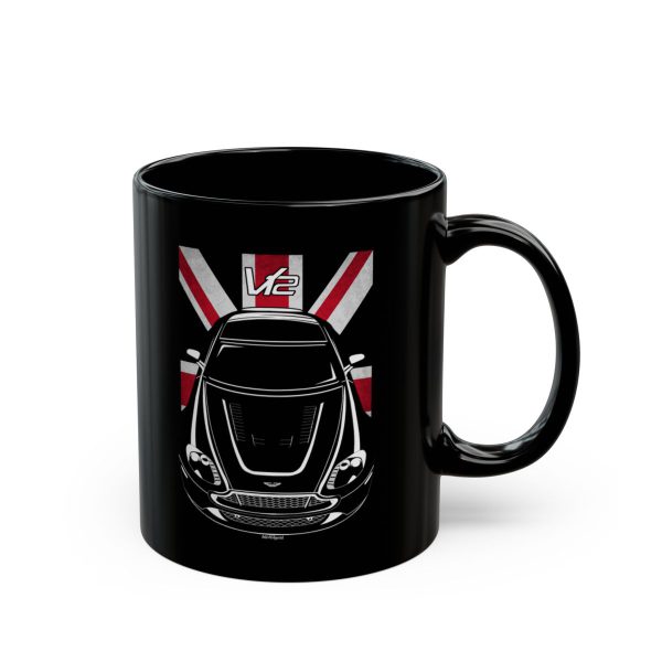 Aston Martin V12 Vantage S 2013-2018 Mug - UK Flag Coffee Mug 11 oz by Auto Art Apparel