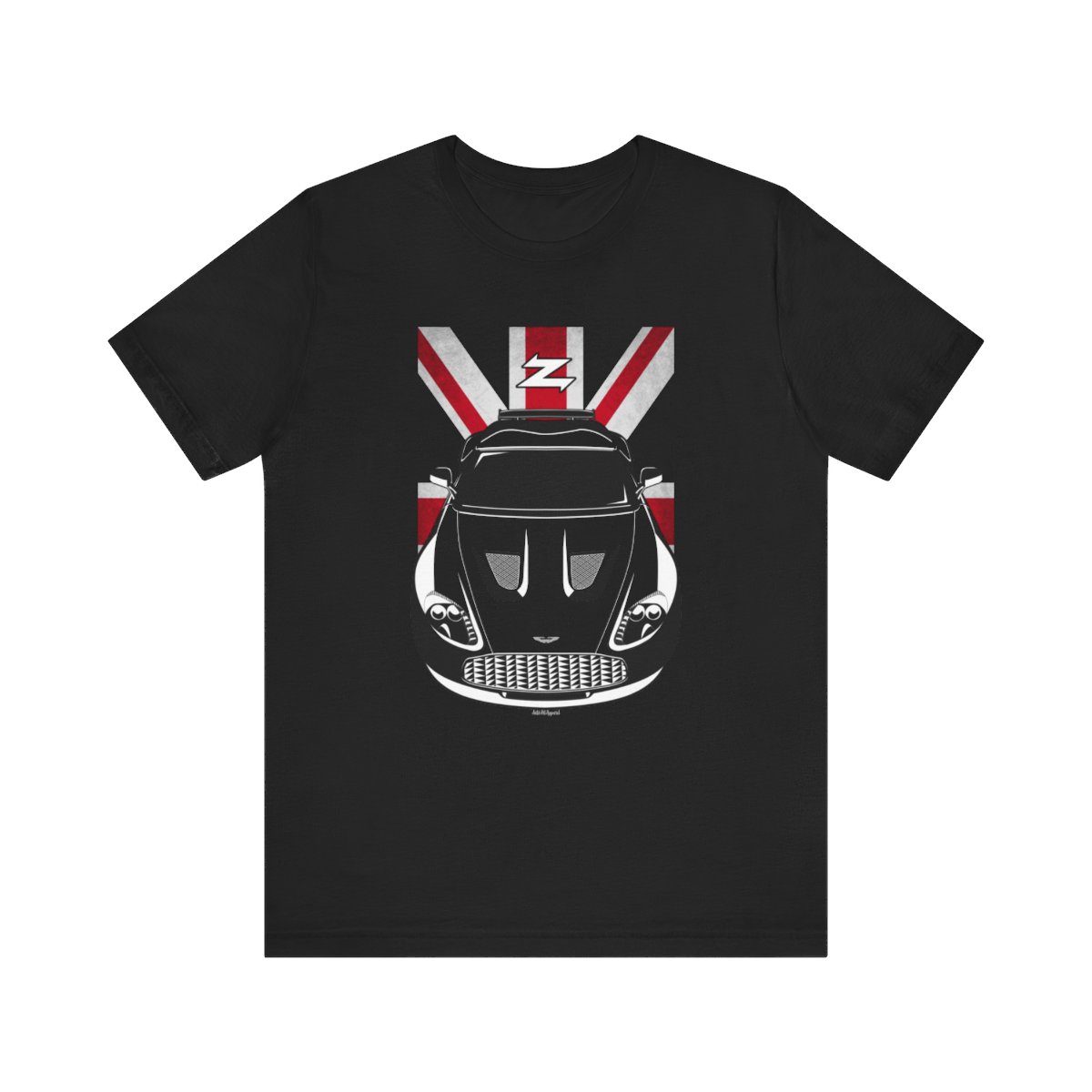 Aston Martin V12 Zagato T-shirt - UK Flag Shirt by Auto Art Apparel