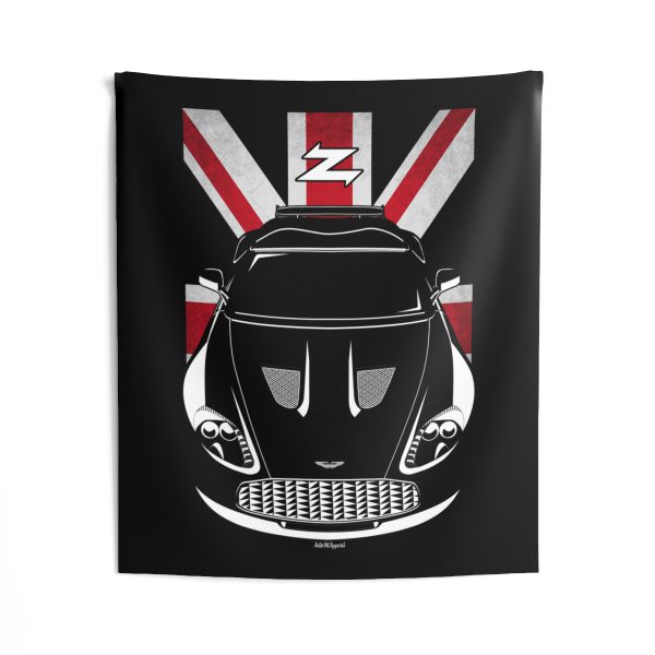 Aston Martin V12 Zagato Tapestry - UK Flag Wall Art 50 x 60 inch by Auto Art Apparel