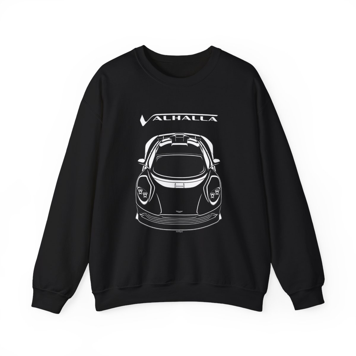 Aston Martin Valour Crewneck Sweatshirt Black by Auto Art Apparel