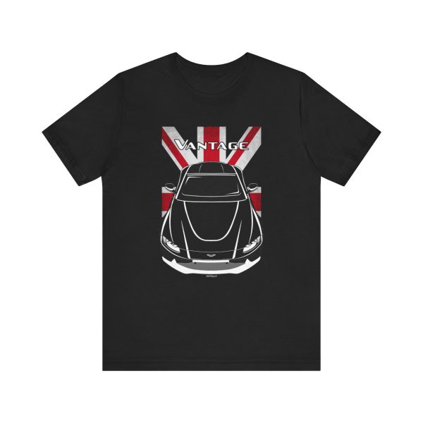 Aston Martin Vantage 2018-2024 T-shirt - UK Flag Shirt by Auto Art Apparel