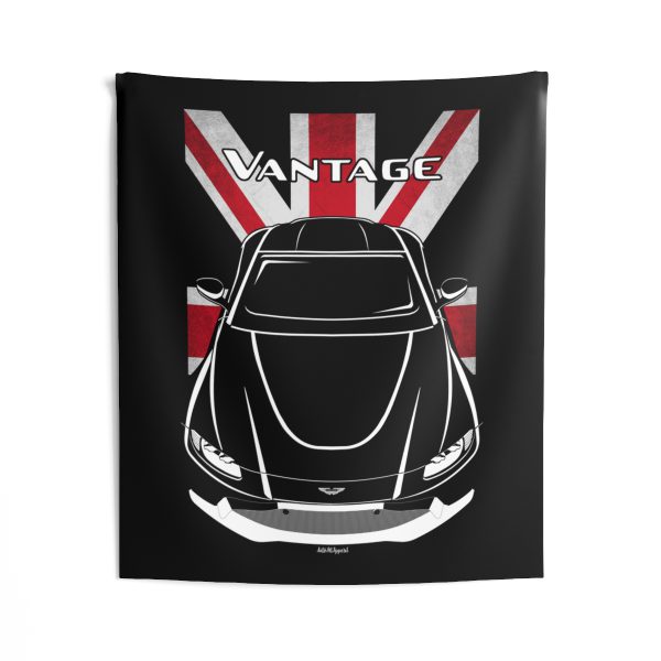 Aston Martin Vantage 2018-2024 Tapestry - UK Flag Wall Art 50 x 60 inch by Auto Art Apparel