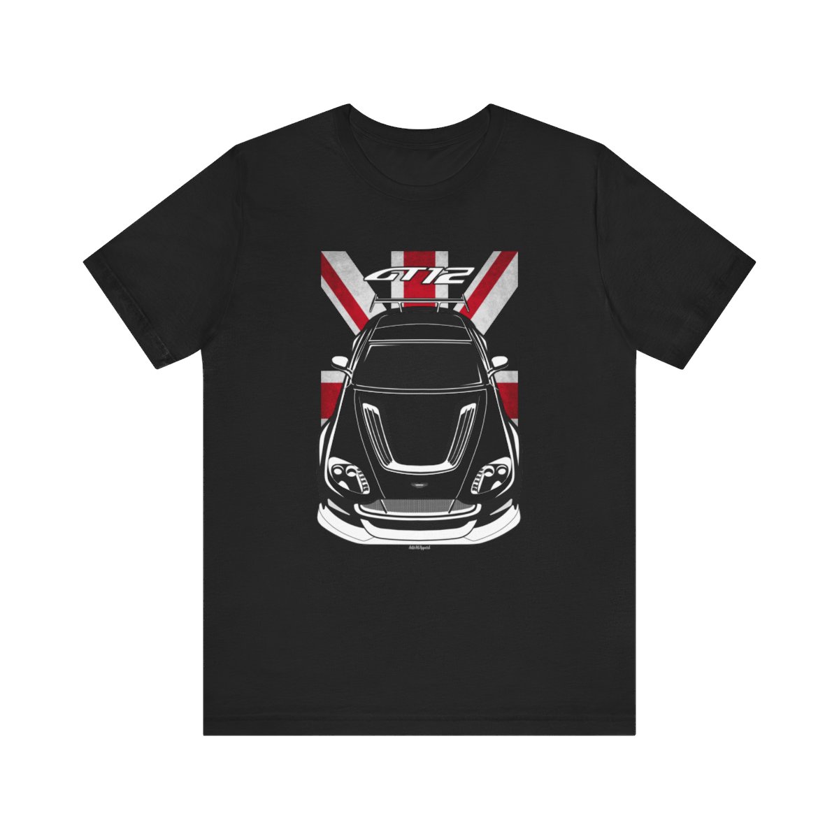 Aston Martin Vantage GT12 T-shirt - UK Flag Shirt by Auto Art Apparel