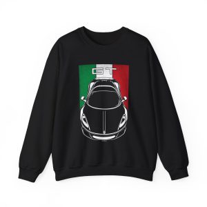ATS GT Sweatshirt - Italy Flag Crewneck Black by Auto Art Apparel