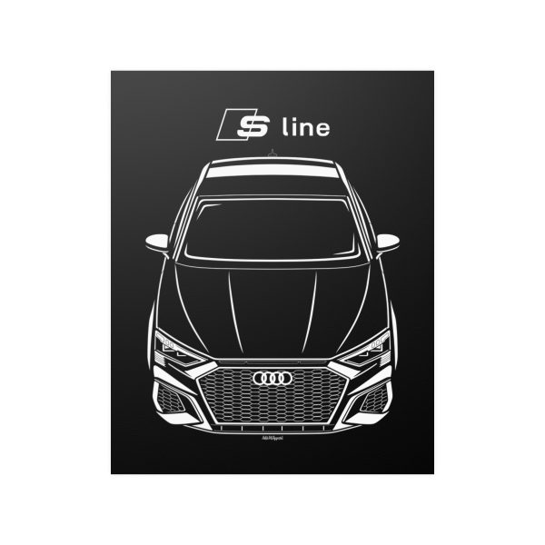 Audi A3 S Line 2021-2024 Poster 16 x 20 inch by Auto Art Apparel