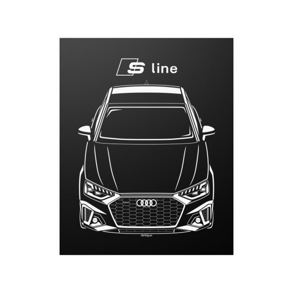 Audi A4 S line 2020-2023 Poster 16 x 20 inch by Auto Art Apparel