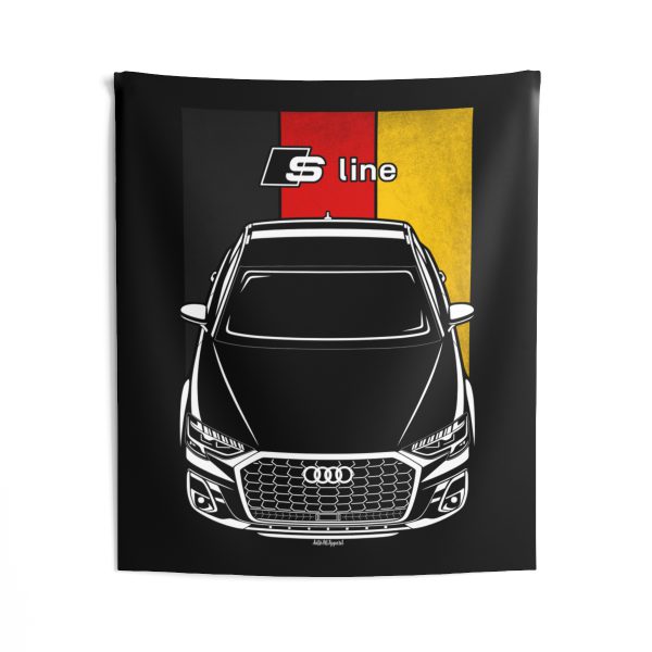 Audi A8 S line 2022-2024 Tapestry - Germany Flag Wall Art 50 x 60 inch by Auto Art Apparel