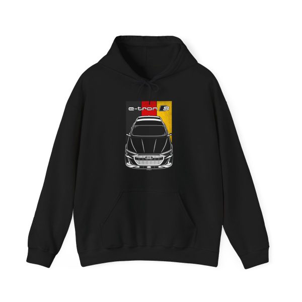 Audi E tron S 2021-2024 Hoodie - Germany Flag Hooded Sweatshirt Black by Auto Art Apparel